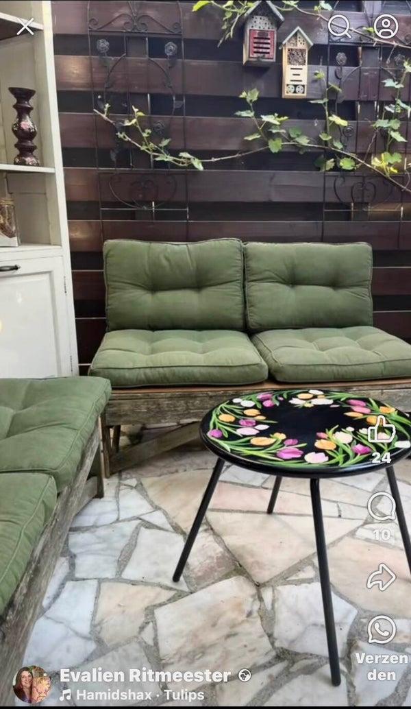 Handbeschilderde tafel 🌷