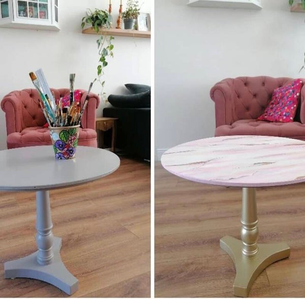 Handbeschilderde tafel🌸