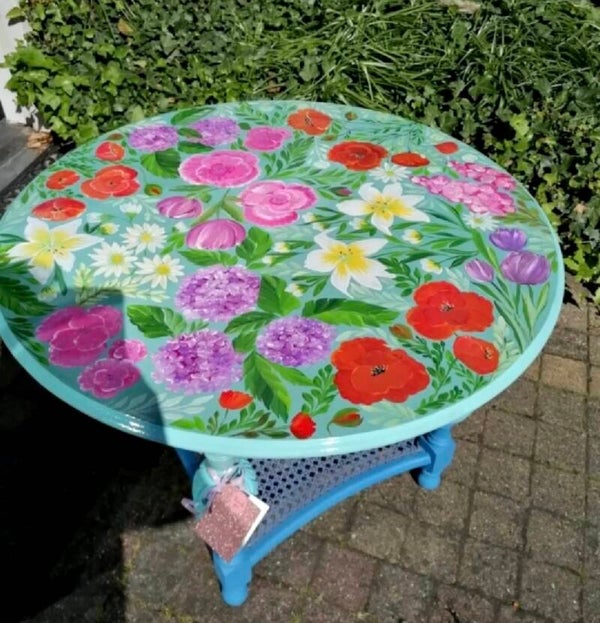 Handbeschilderde tafel 🌺