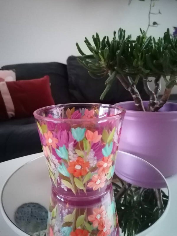 Transparant vaasje/ waxinelichthouder