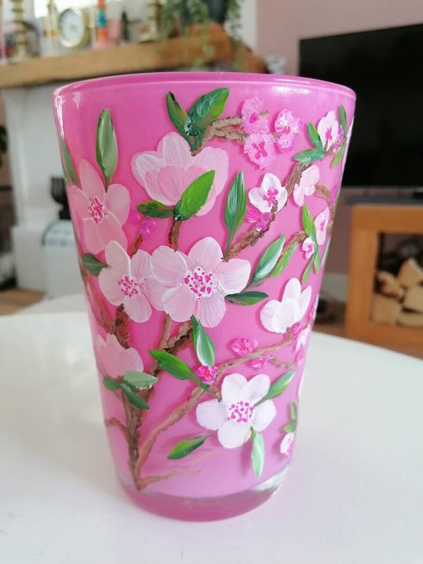 Handbeschilderde vaas