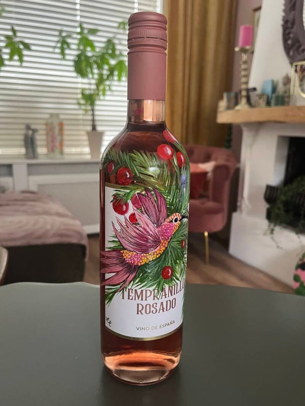 Handbeschilderde Rosé. 🌸🌷