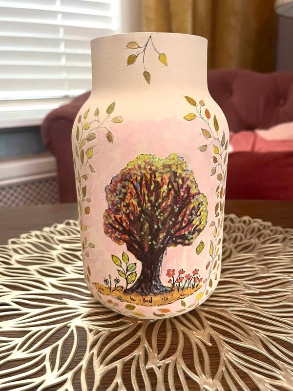 Handbeschilderde vaas