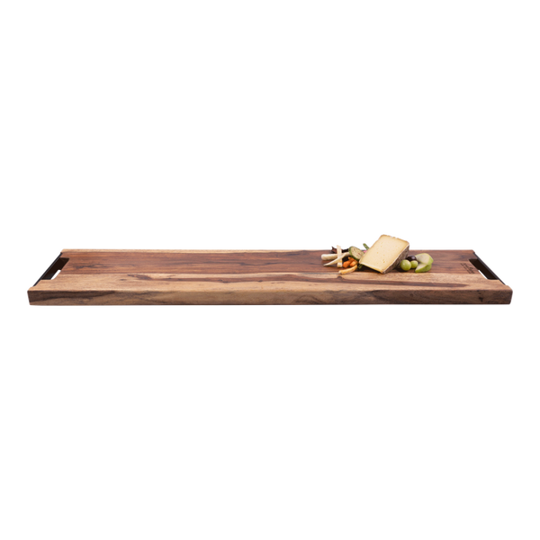 Rose Wood Serveerplank met 2 metalen handvatten