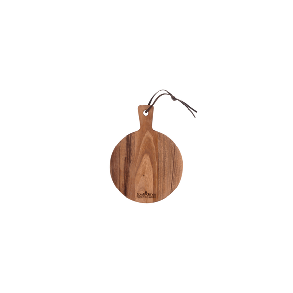 Teak Wood Serveerplank rond met handvat