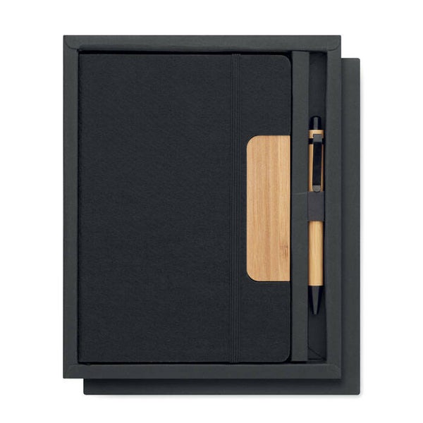 Set notitieboek A5 met bamboe pen