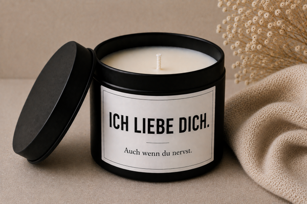Spruchkerze Ich liebe dich