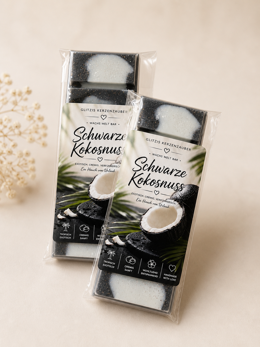 Schwarze Kokosnuss Wachs Melt (Urlaubsbox)