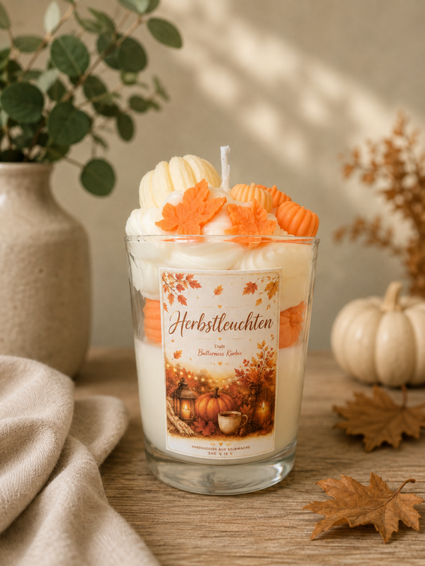 Herbstleuchten Kerze
