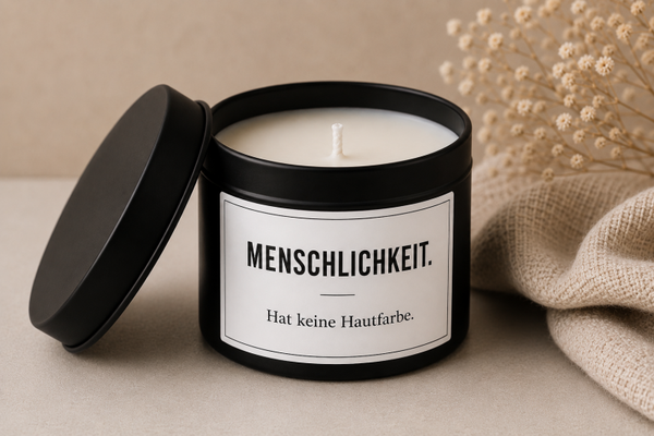 Spruchkerze Menschlichkeit