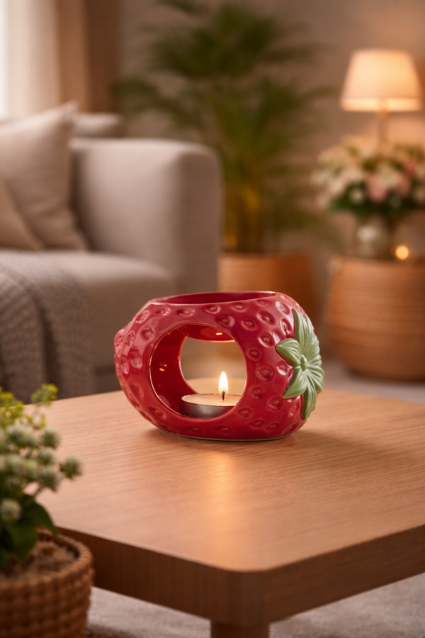 Erdbeer Stövchen für Wachs Melts