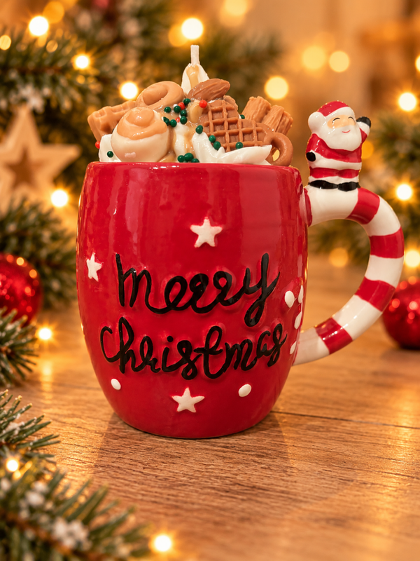 Merry Christmas Tasse Candle