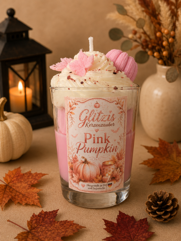Pink Pumpkin Kerze