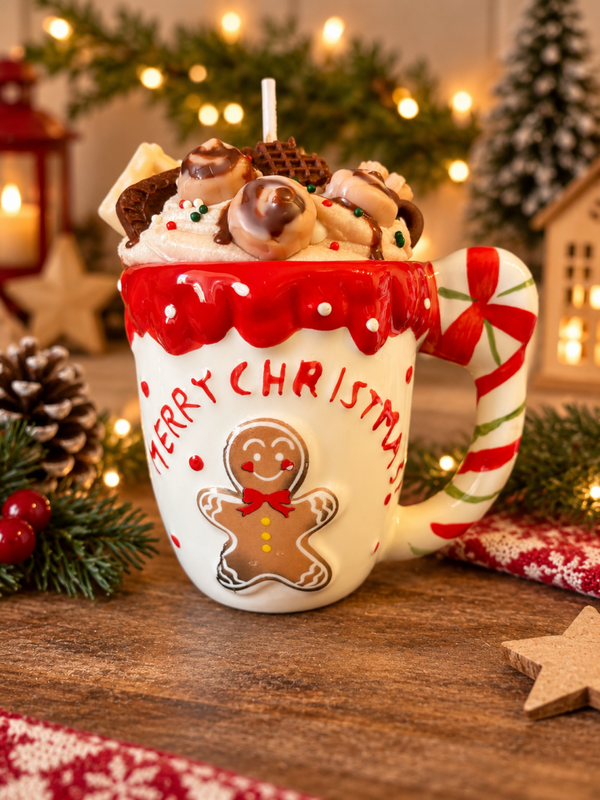 Merry Christmas Tasse Kerze