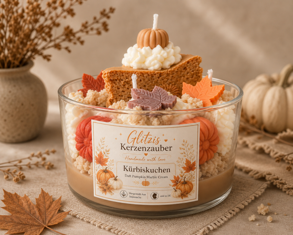 Kürbiskuchen Kerze XXL
