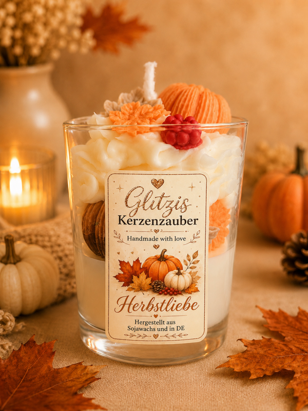 Herbstliebe Kerze
