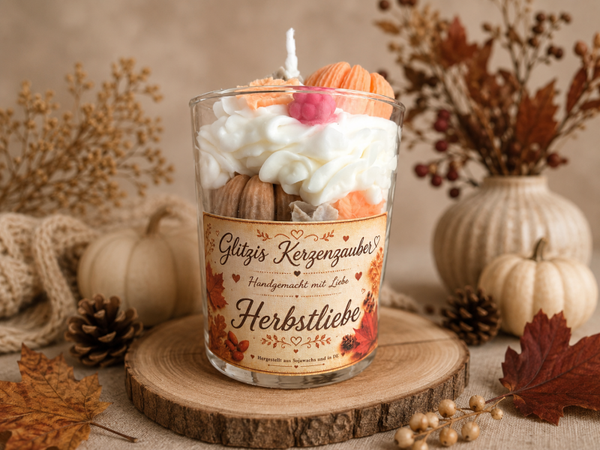 Herbstliebe Kerze