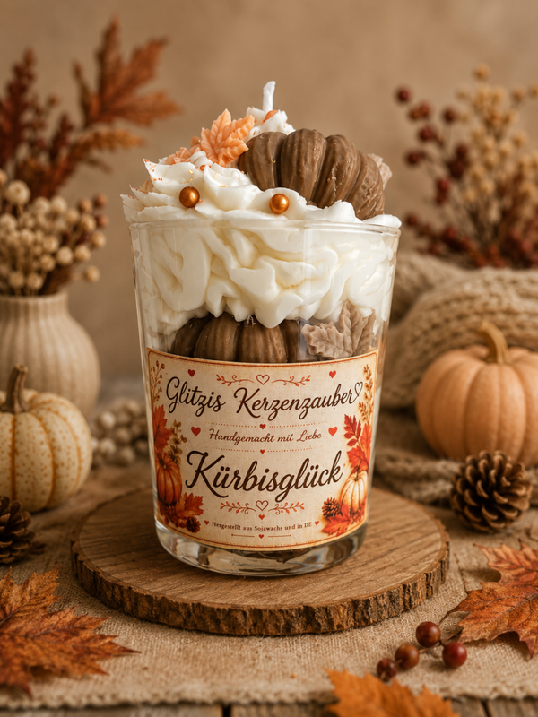 Kürbisglück Kerze