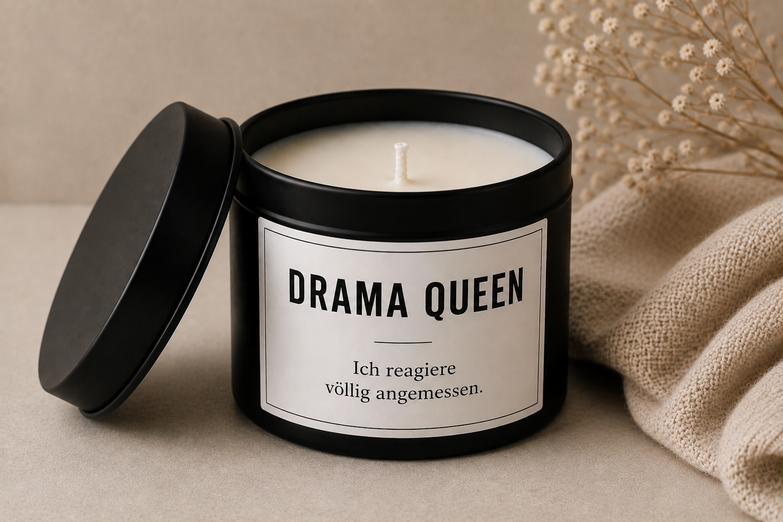 Spruchkerze Dramaqueen