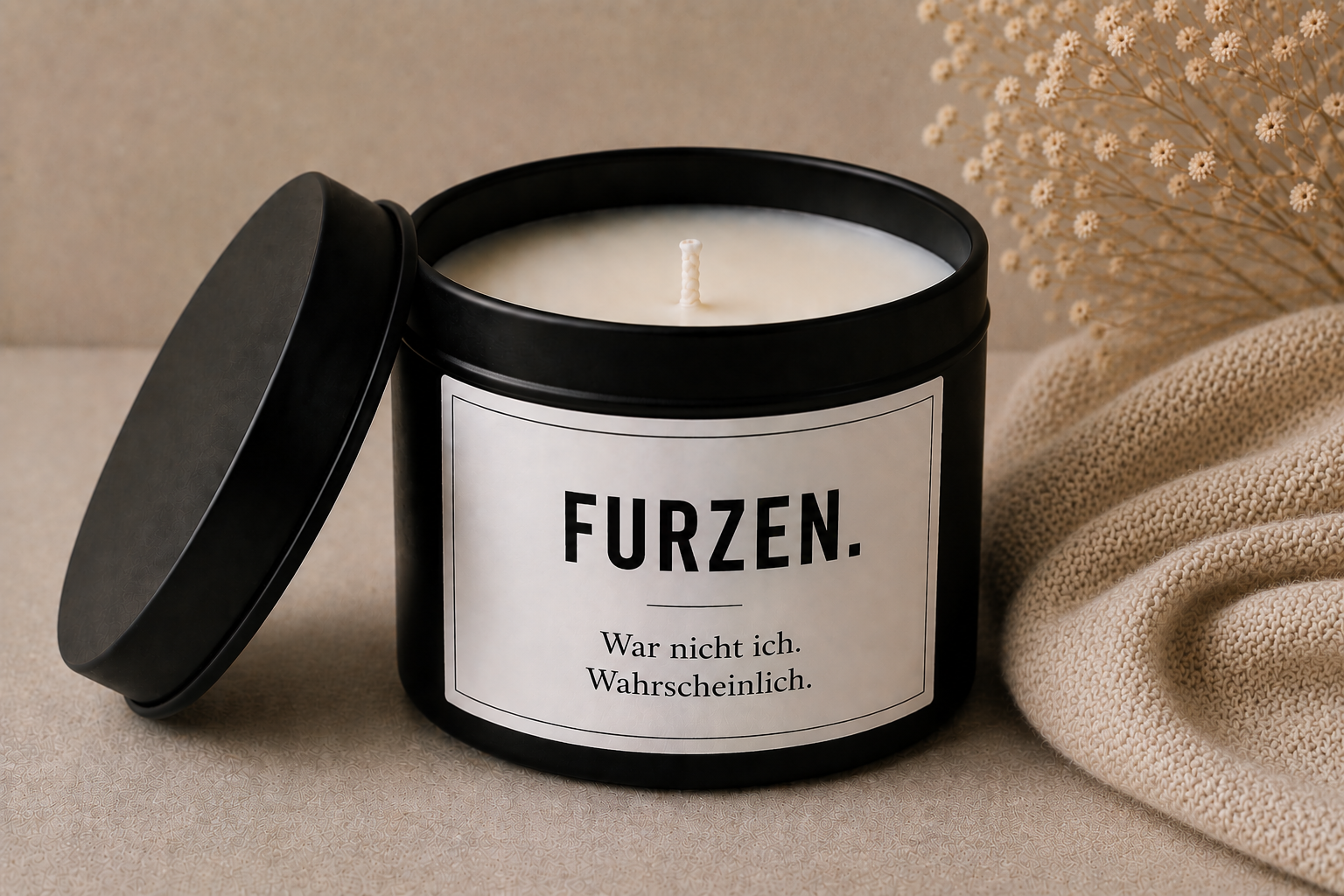 Spruchkerze Furzen