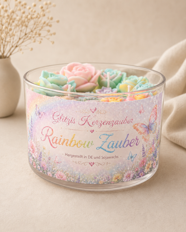 Rainbow Zauber XL Kerze
