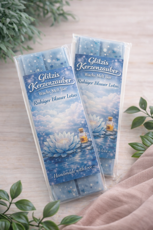 Ruhiger blauer Lotus Spa Wachs Melts