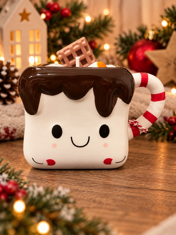 Marshmellow Tassen Kerze