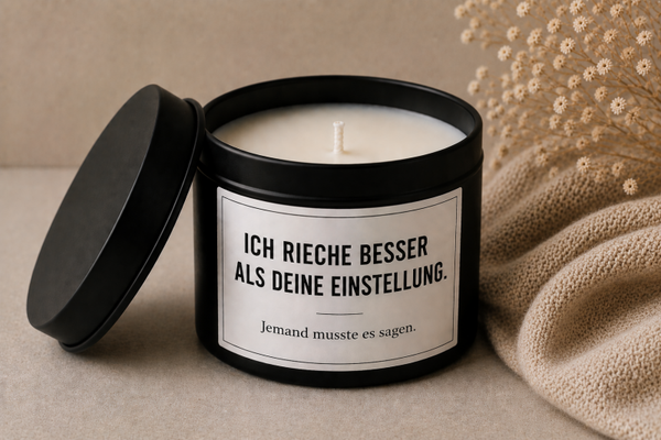 Spruchkerze Einstellung