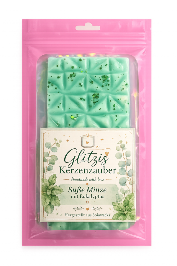 Süße Minze und Eukalyptus Wachs Melt Tafel