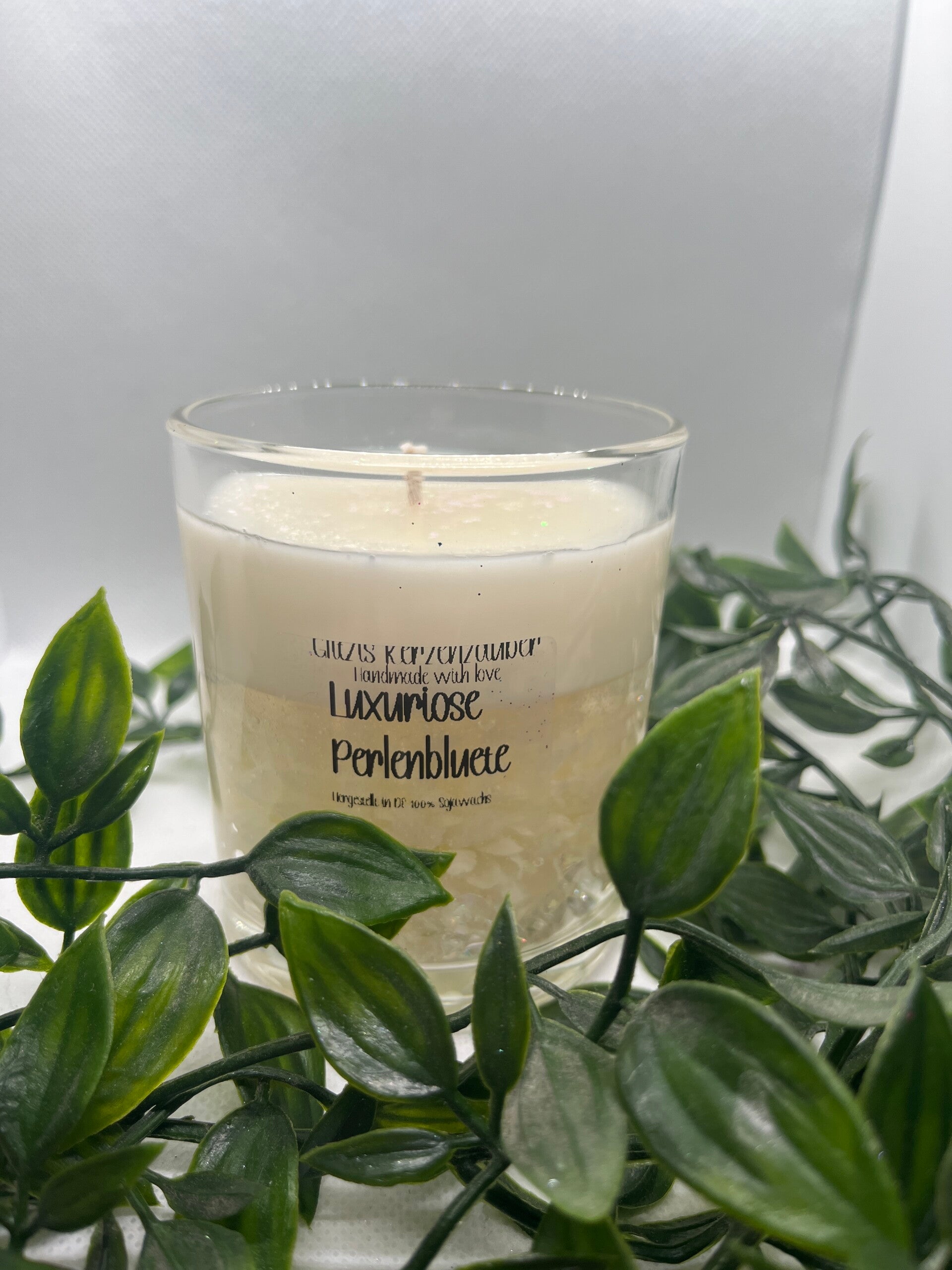Luxuriöse Perlenblüte Candle