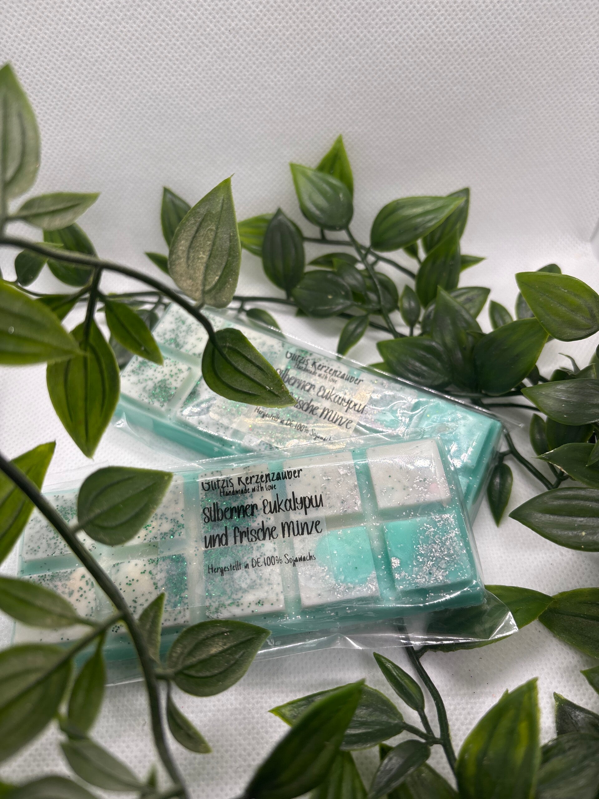 Silberner Eukalyptus und frische Minze Wachs Melts