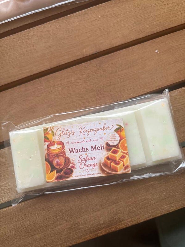 Safran und Orange Wachs Melt Ausverkauf