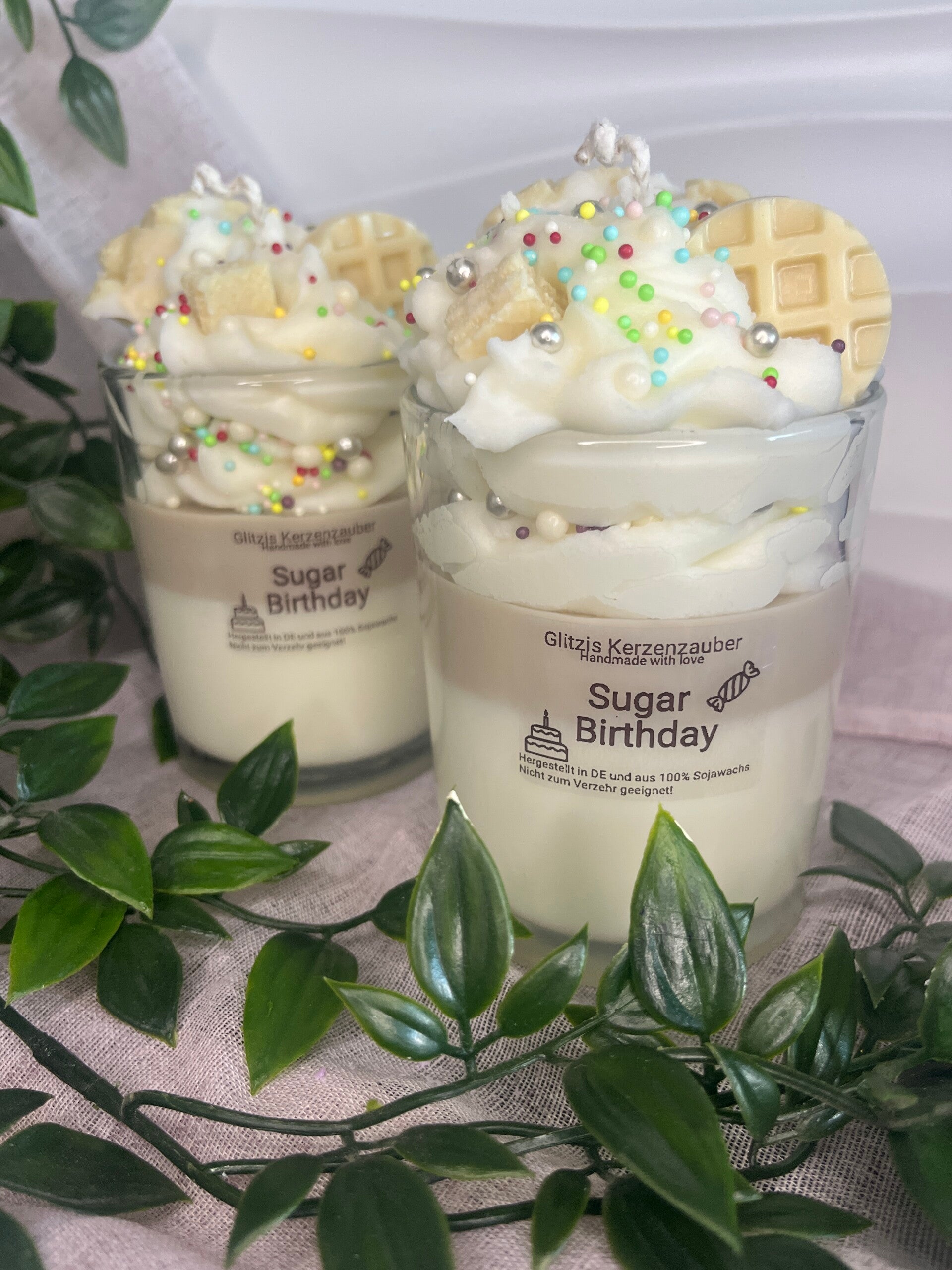 Sugar Birthday Cake Candle