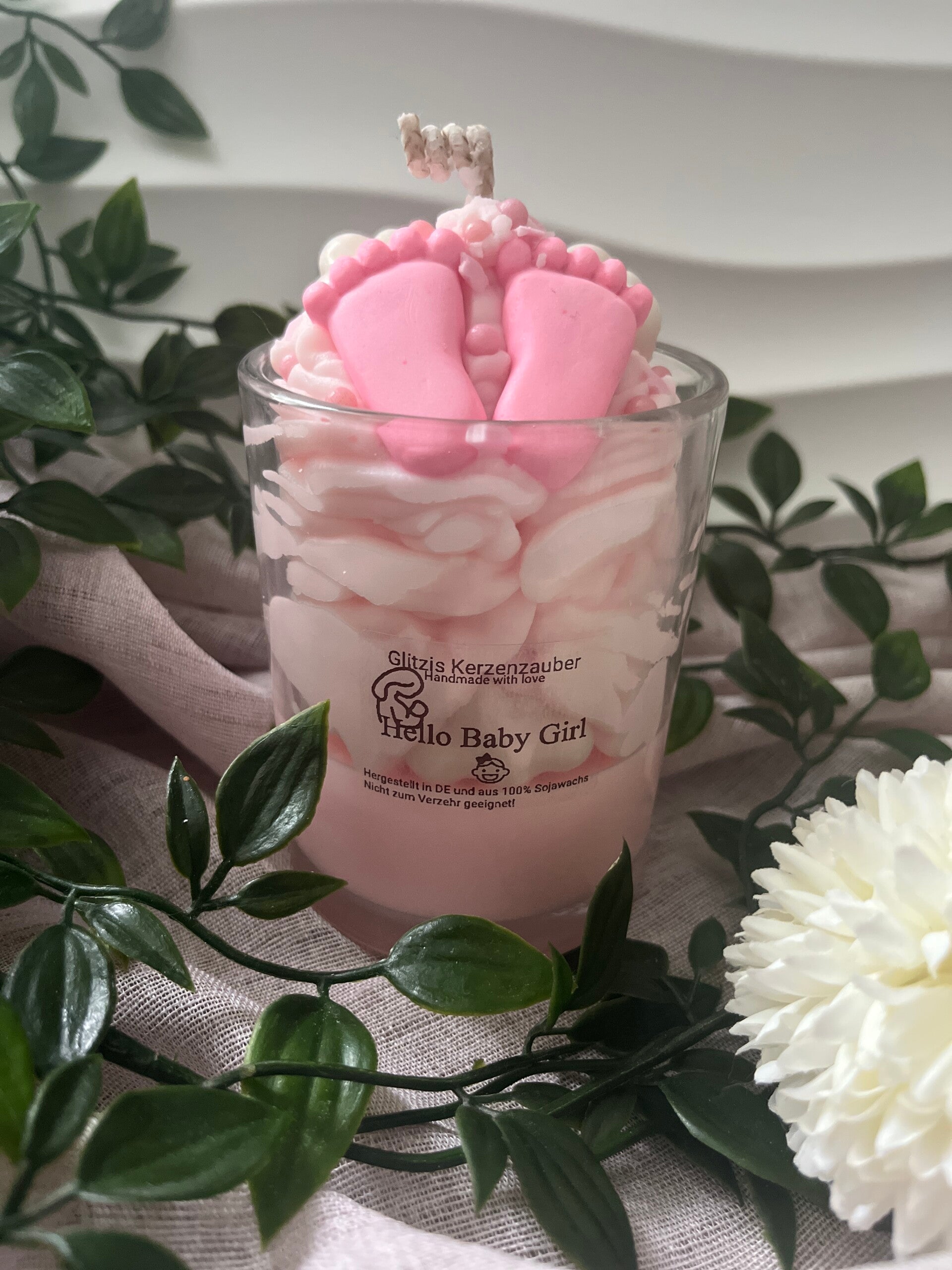 Hello Baby Girl Candle