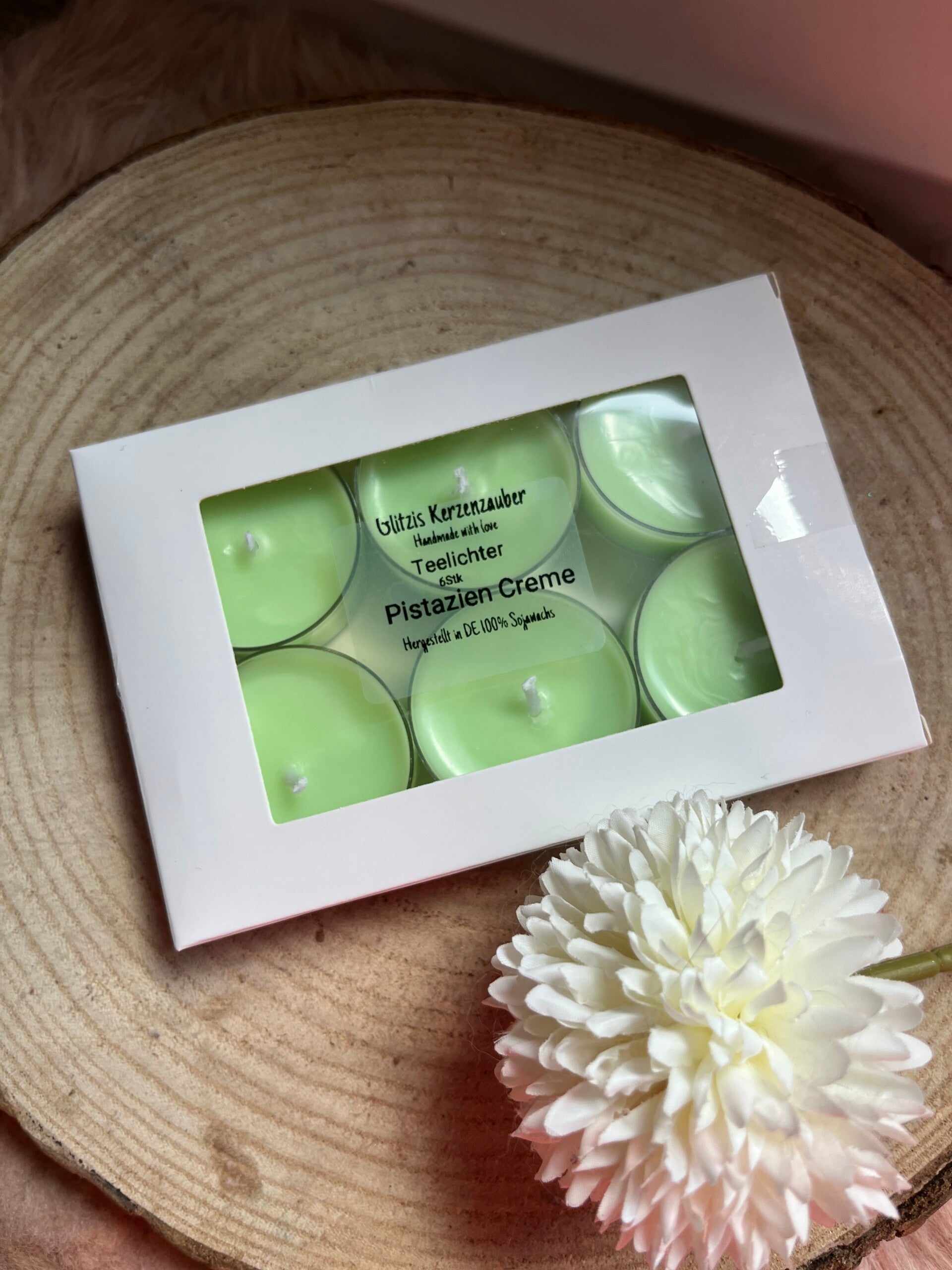 Pistazien Creme Teelichter