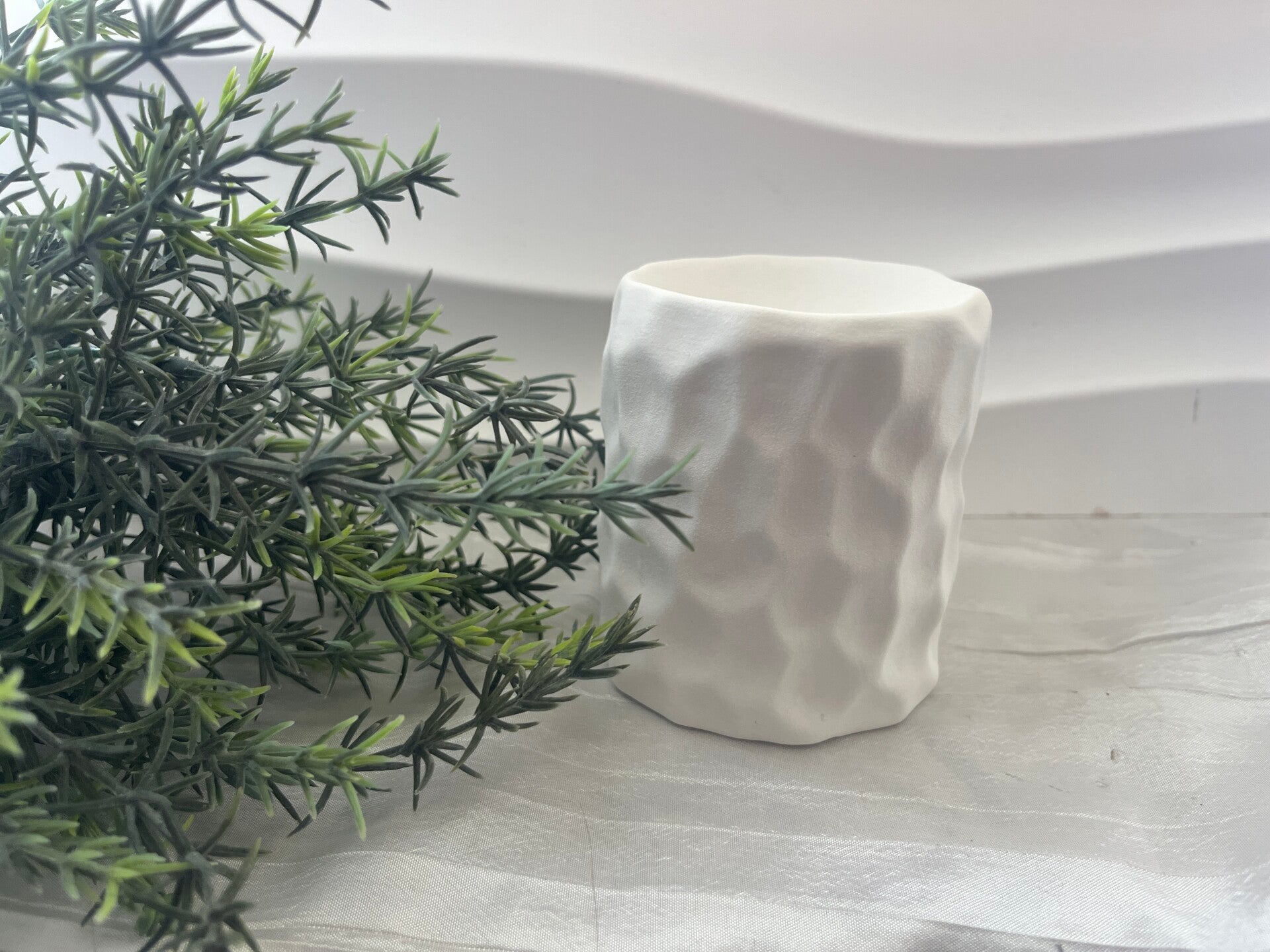 Weißes edles Stövchen für Wachs Melts