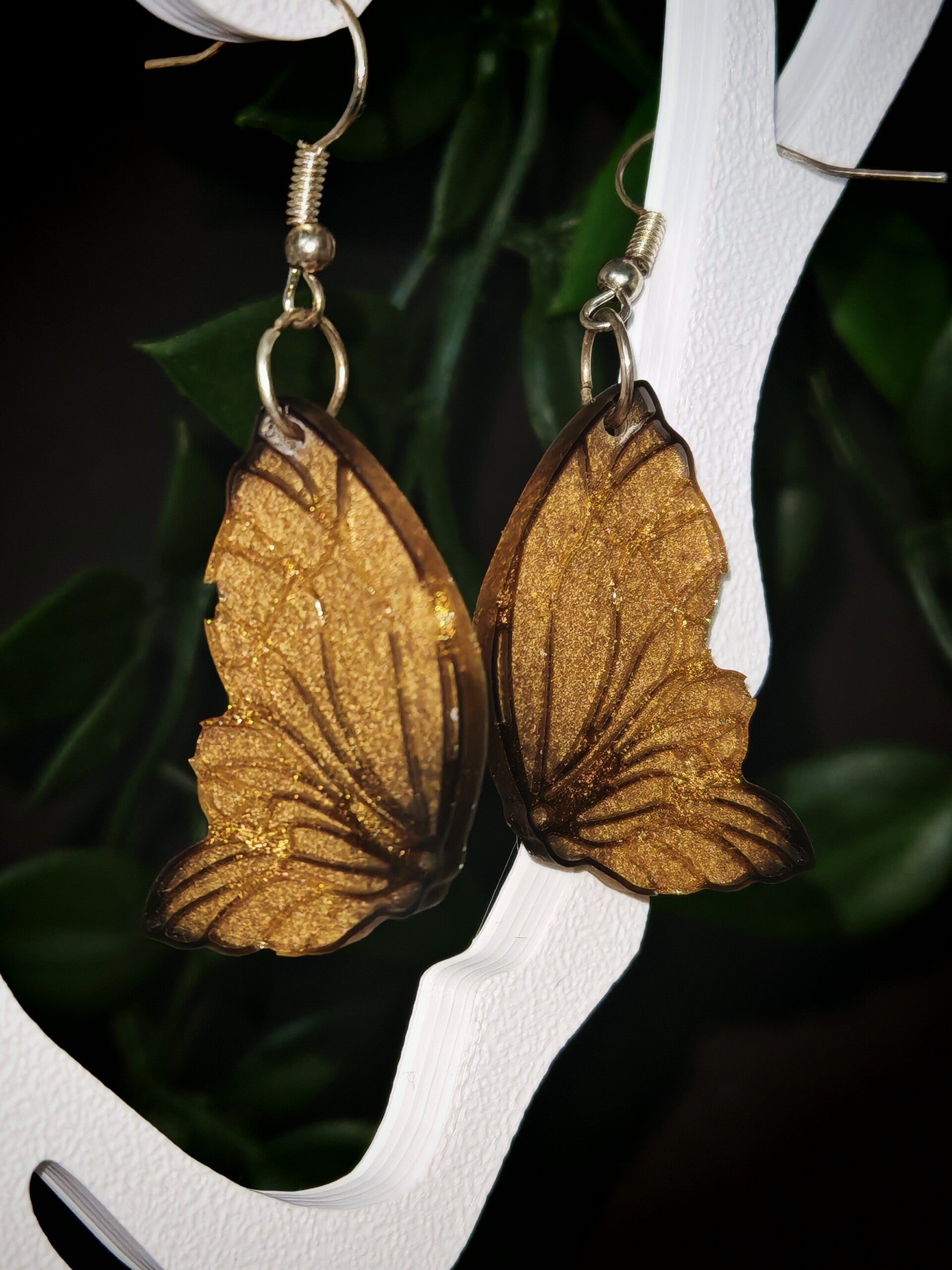 Boucle d'oreille Aillia Dorée et noir