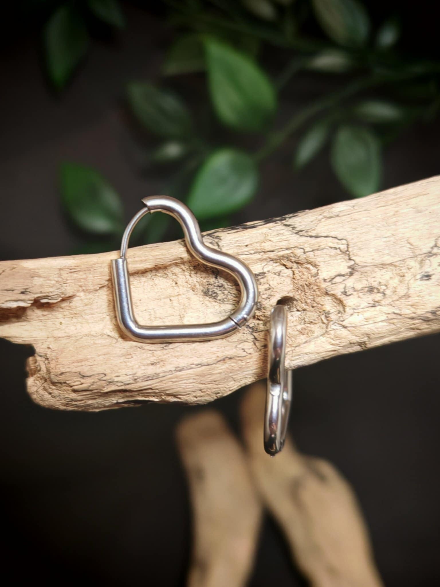 Les créoles grands coeurs argentés