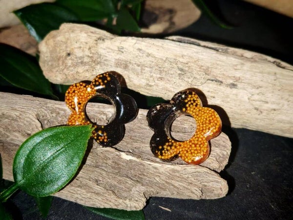 Pampilles Emma micro perle noir et doré