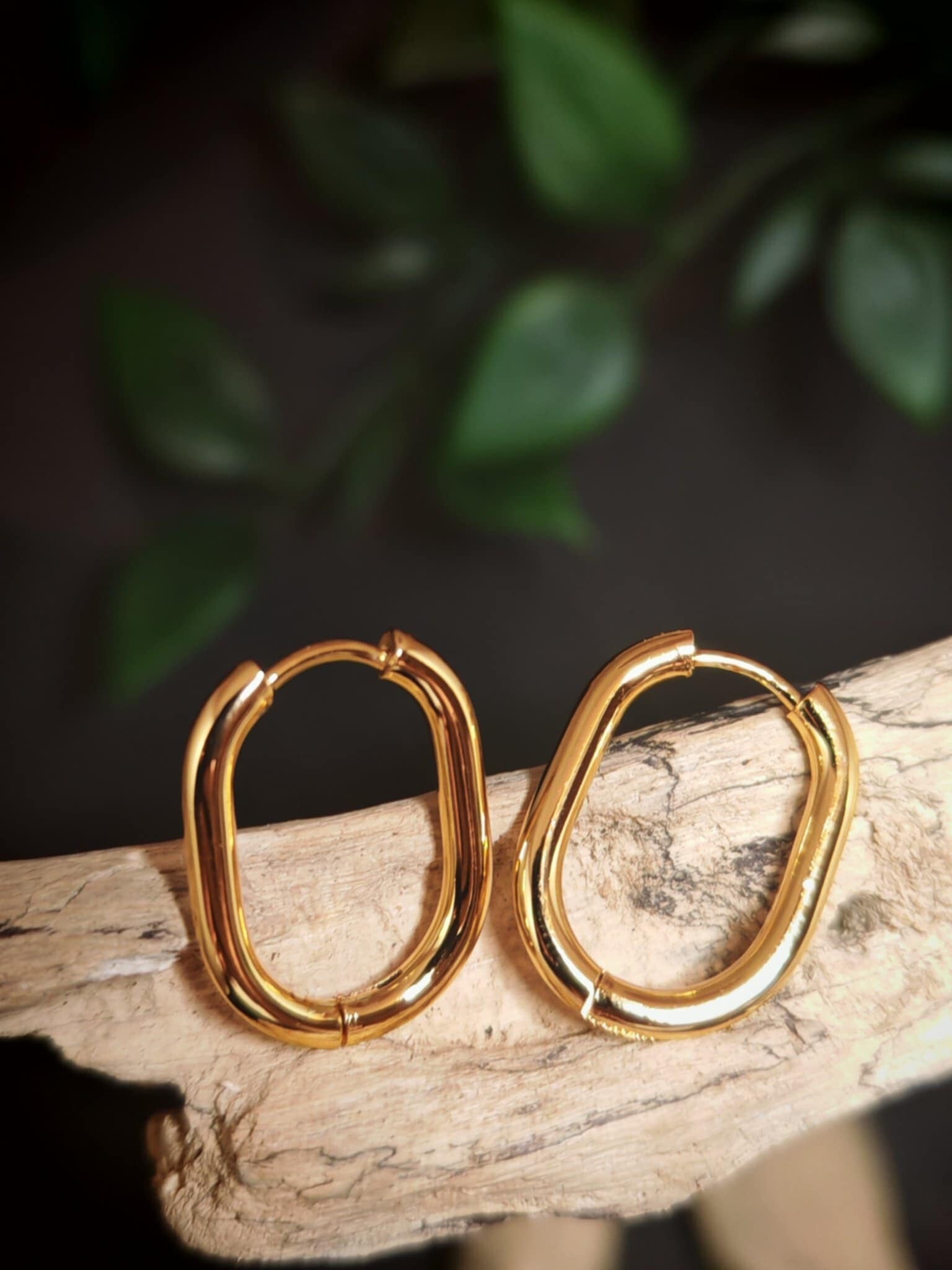 Créoles ovales dorées