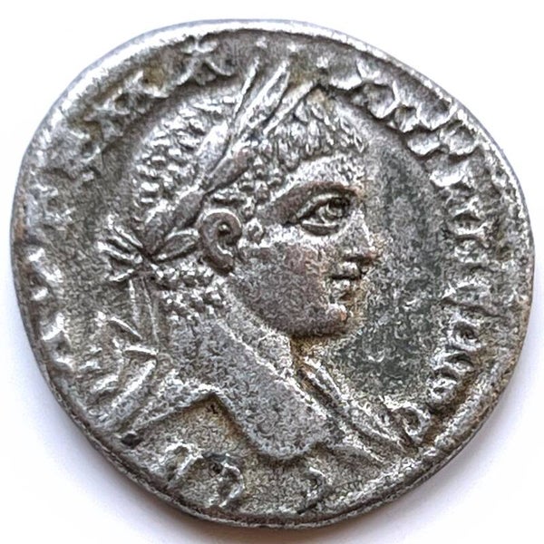 Syria, Seleucis and Piera, Silvered/BI Tetradrachm Roman Empire Elagabalus/Eagle 218-222 AD, 12.9 grams
