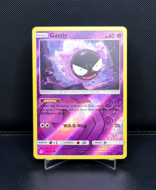 Gastly Reverse Holo 67/214 Unbroken Bonds 2019