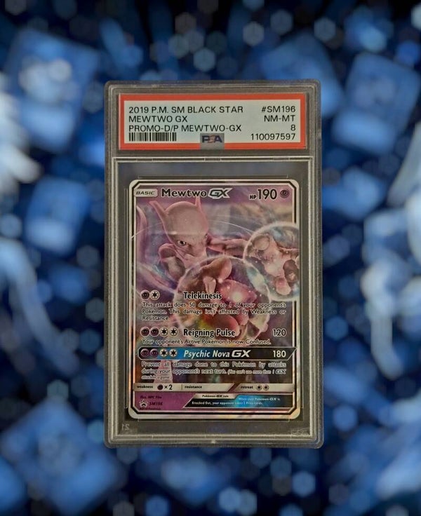PSA 8 Mewtwo GX SM196 Sun&Moon 2019 Promo kaart 2019