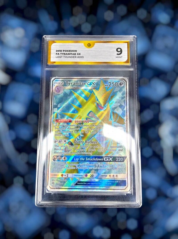 GRADE 9 Tyranitar GX 203/214 Lost Thunder 2018