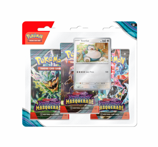 Twilight Masquerade Snorlax 3 Pack Blister