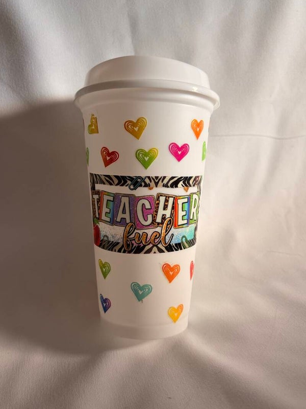 Teacher Fuel Travel Mug – Reusable Coffee Cup with Lid