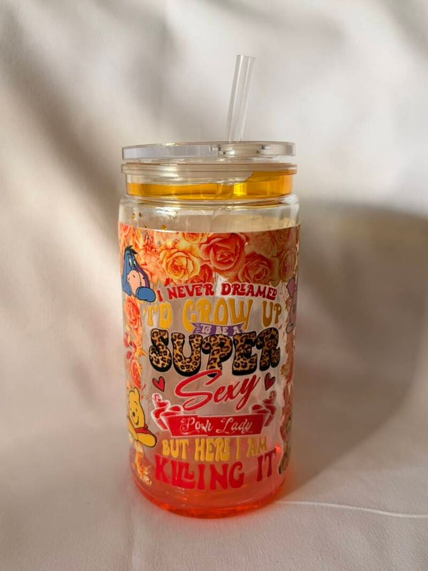 🐻 Winnie the Pooh Honey Effect Snow Globe Tumbler 🍯✨