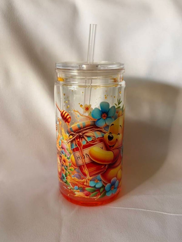 🐝 Winnie the Pooh Honey-Inspired Snow Globe Tumbler 🌼