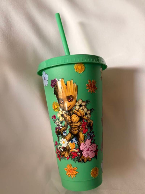 24oz Groot Beaker – Reusable Cold Cup with Lid & Straw