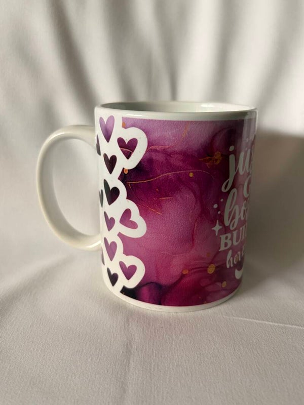 12oz Inspirational Sublimated Mug – “Just a Girl Boss Building Her Empire”